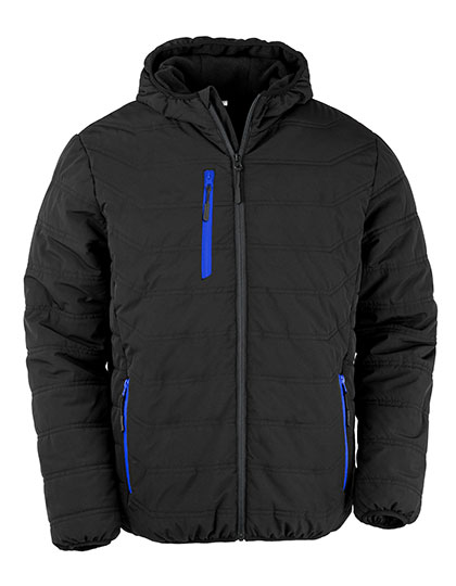 Recycled Black Compass Padded Winter Jacket
