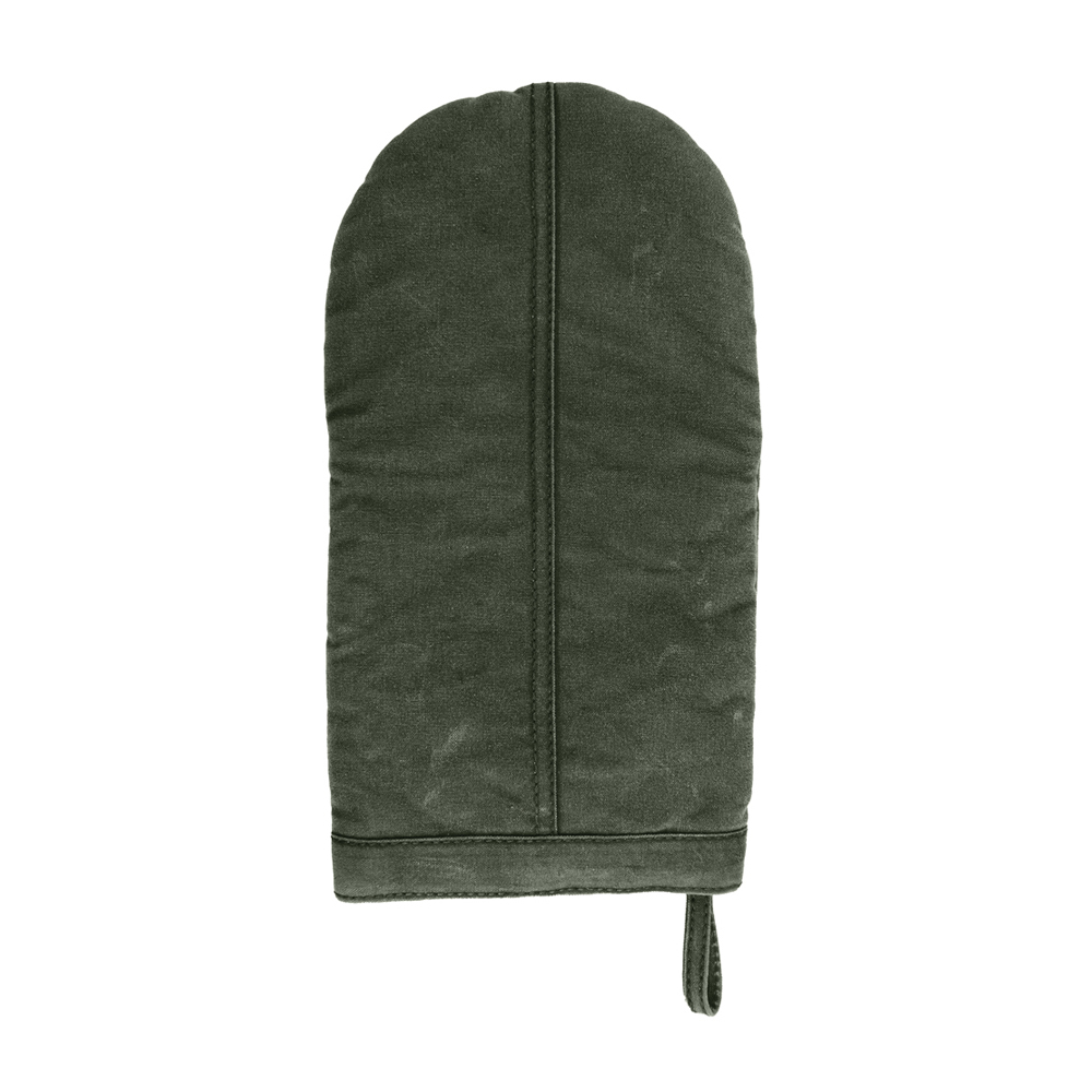 Ofenhandschuh Corby, waxed cotton, B 16 X L 31cm flaschengrün