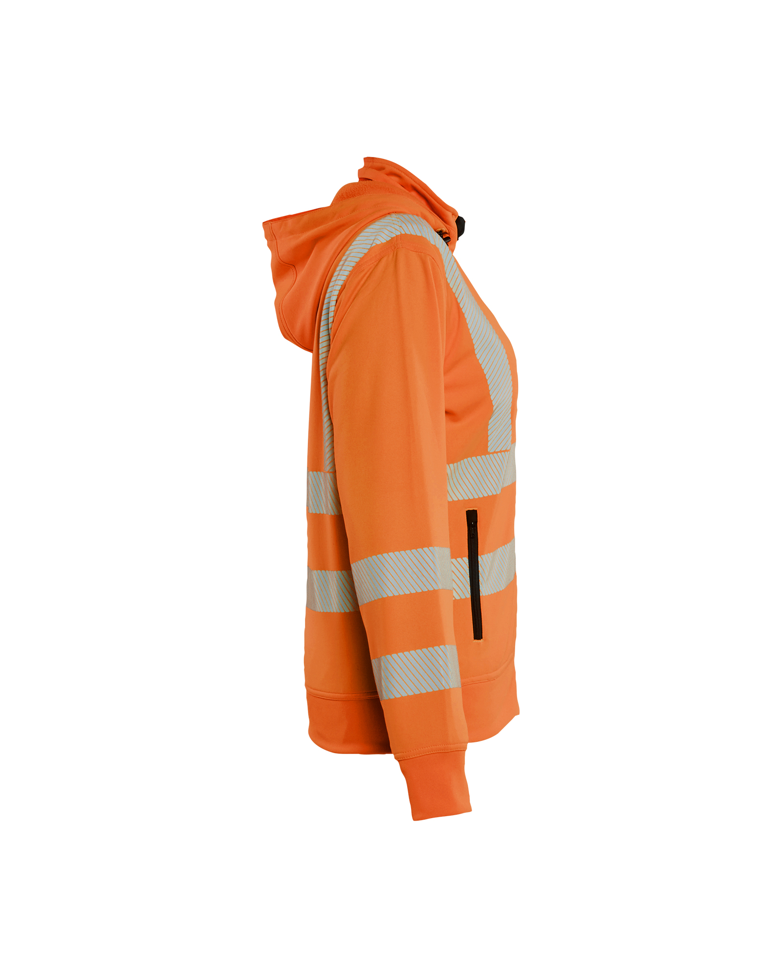 Damen High Vis Sweatjacke mit abnehmbarer Kapuze