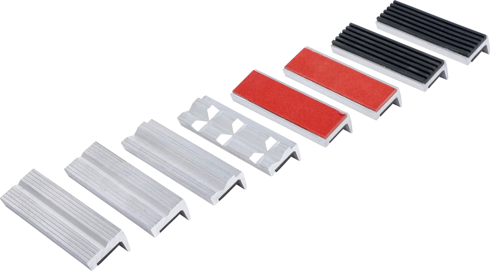 Schraubstock-Schutzbacken-Satz, Aluminium, 100 mm, 8-tlg.
