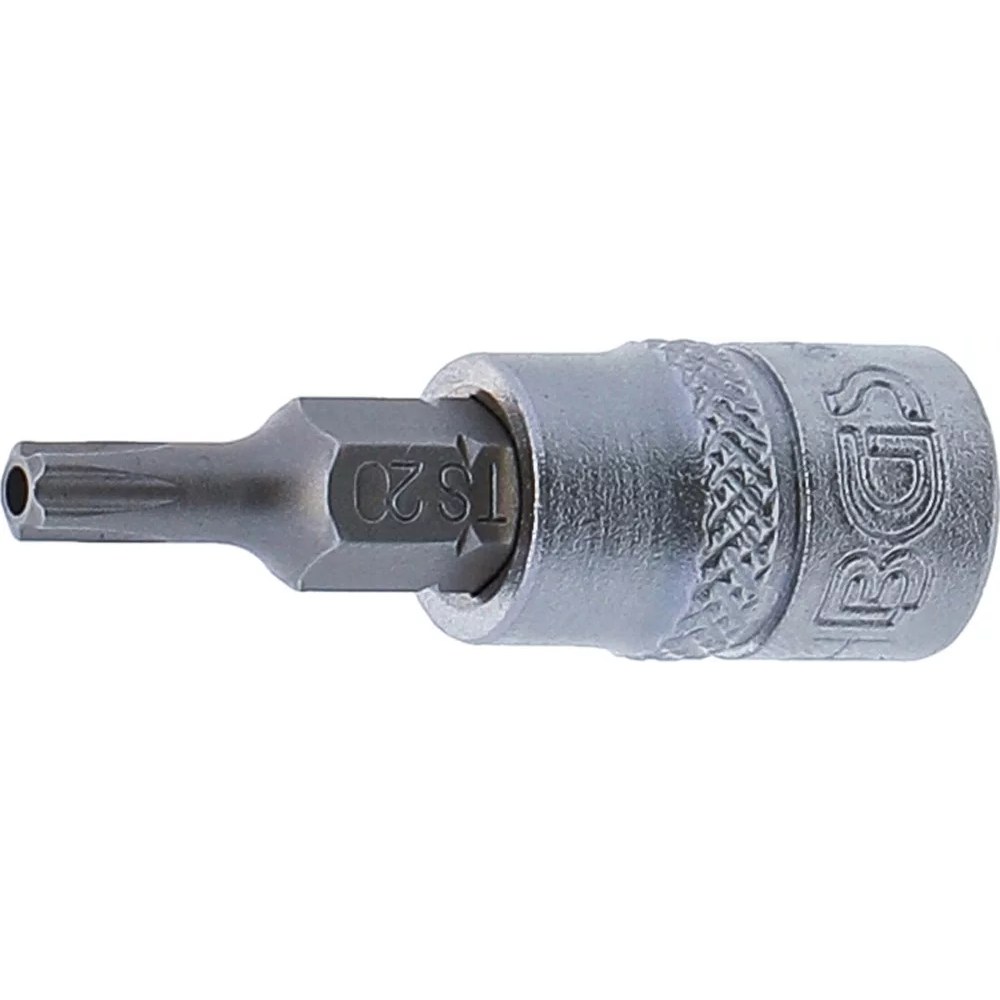 Bit-Einsatz, Antrieb Innenvierkant 6,3 mm (1/4"), TS-Profil (für Torx Plus) mit Bohrung TS20