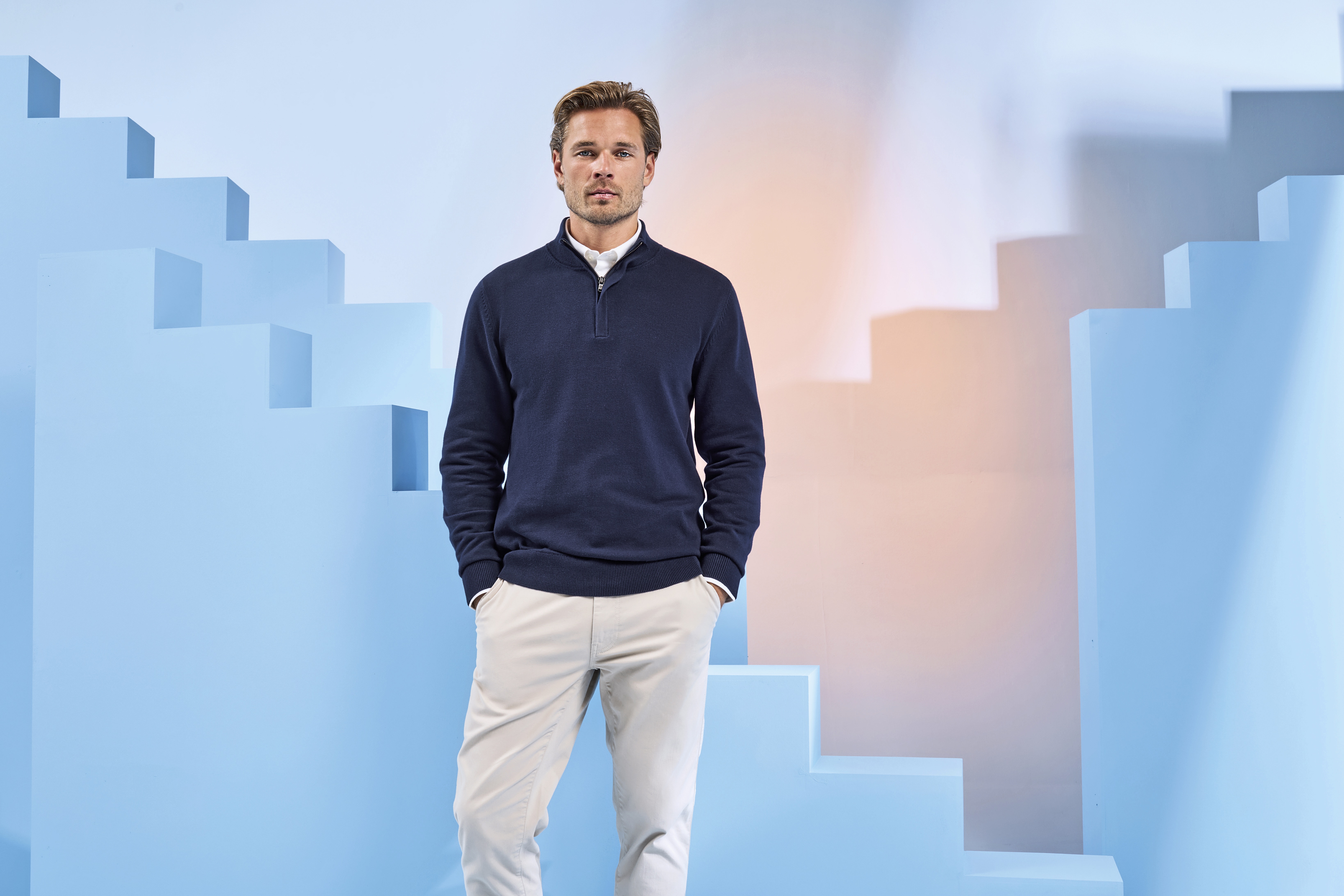 Pullover – Men´s Cotton Blend 1/4 Zip Sweater