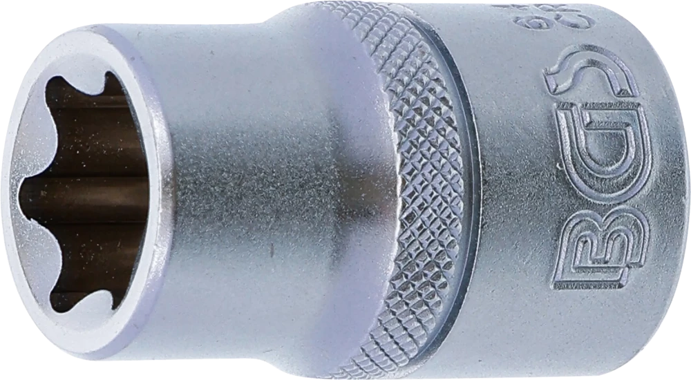 Steckschlüssel-Einsatz E-Profil, Antrieb Innenvierkant 12,5 mm (1/2"), SW E18
