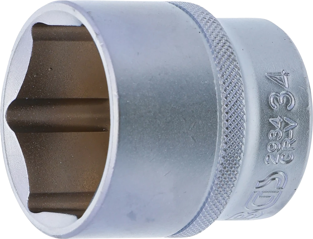 Steckschlüssel-Einsatz Sechskant, Antrieb Innenvierkant 12,5 mm (1/2"), SW 34 mm
