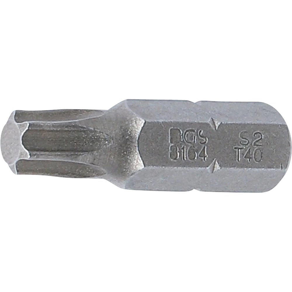 Bit, Länge 30 mm, Antrieb Außensechskant 8 mm (5/16"), T-Profil (für Torx) T40