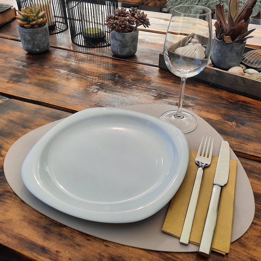 Platzset oval 40 x 33 cm sand 6 Stück