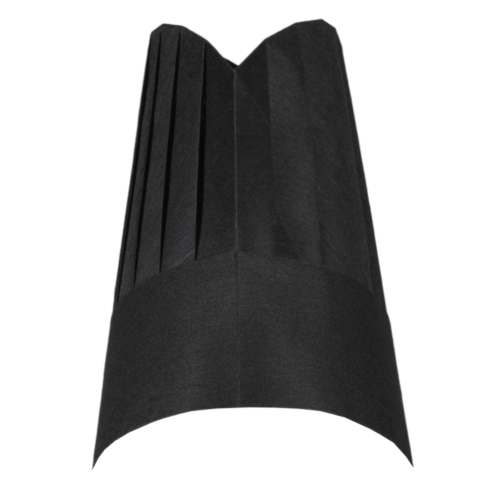 Einweg Papier-Kochmütze H 25 cm, schwarz, 10er Pack