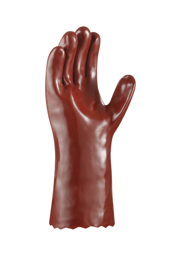 teXXor® Chemikalienschutz-Handschuhe PVC ROTBRAUN rotbraun