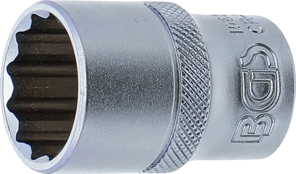 Steckschlüssel-Einsatz Zwölfkant, Antrieb Innenvierkant 12,5 mm (1/2"), SW 19 mm