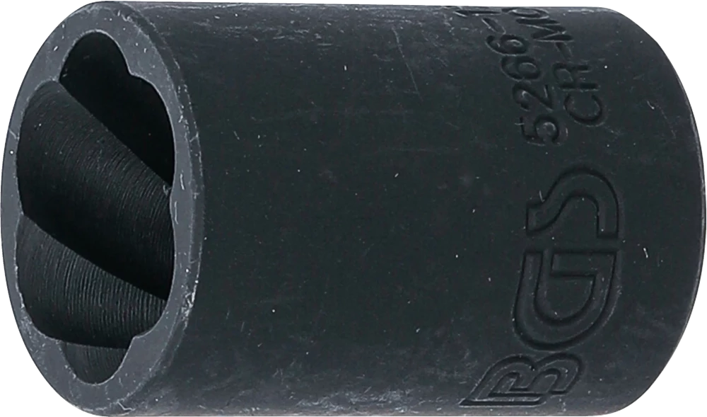 Spiral-Profil-Steckschlüssel-Einsatz / Schraubenausdreher, Antrieb Innenvierkant 12,5 mm (1/2"), SW 17 mm