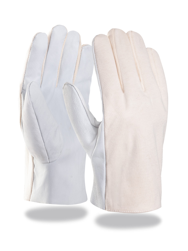 RLine® | Nappalederhandschuh | Baumwoll-Trikotrücken