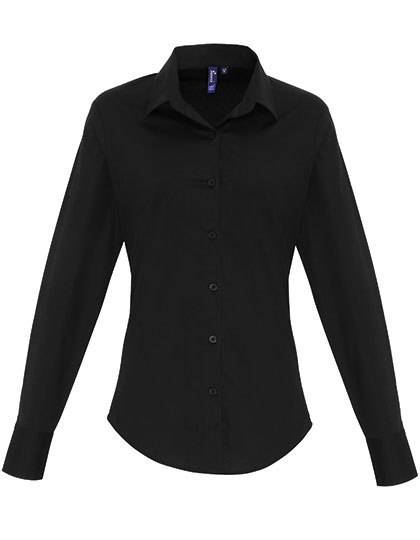 Bluse – Women´s Stretch Fit Poplin Long Sleeve Cotton Shirt