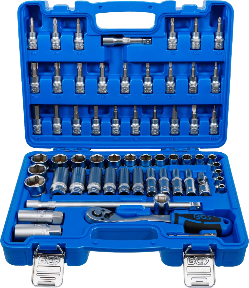 Steckschlüssel-Satz Sechskant, Antrieb 10 mm (3/8"), 61-tlg.