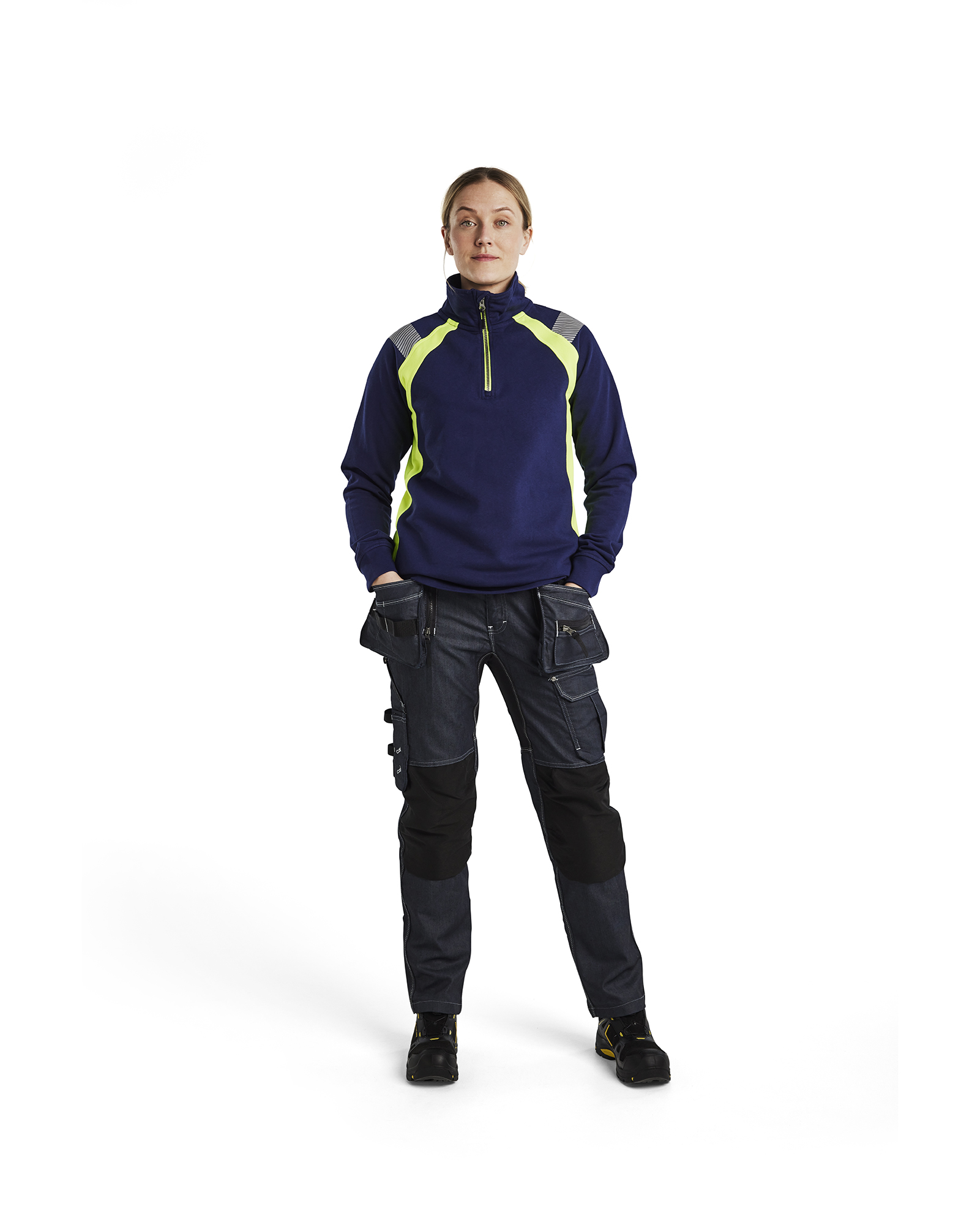 Damen Sweatshirt Half-zip