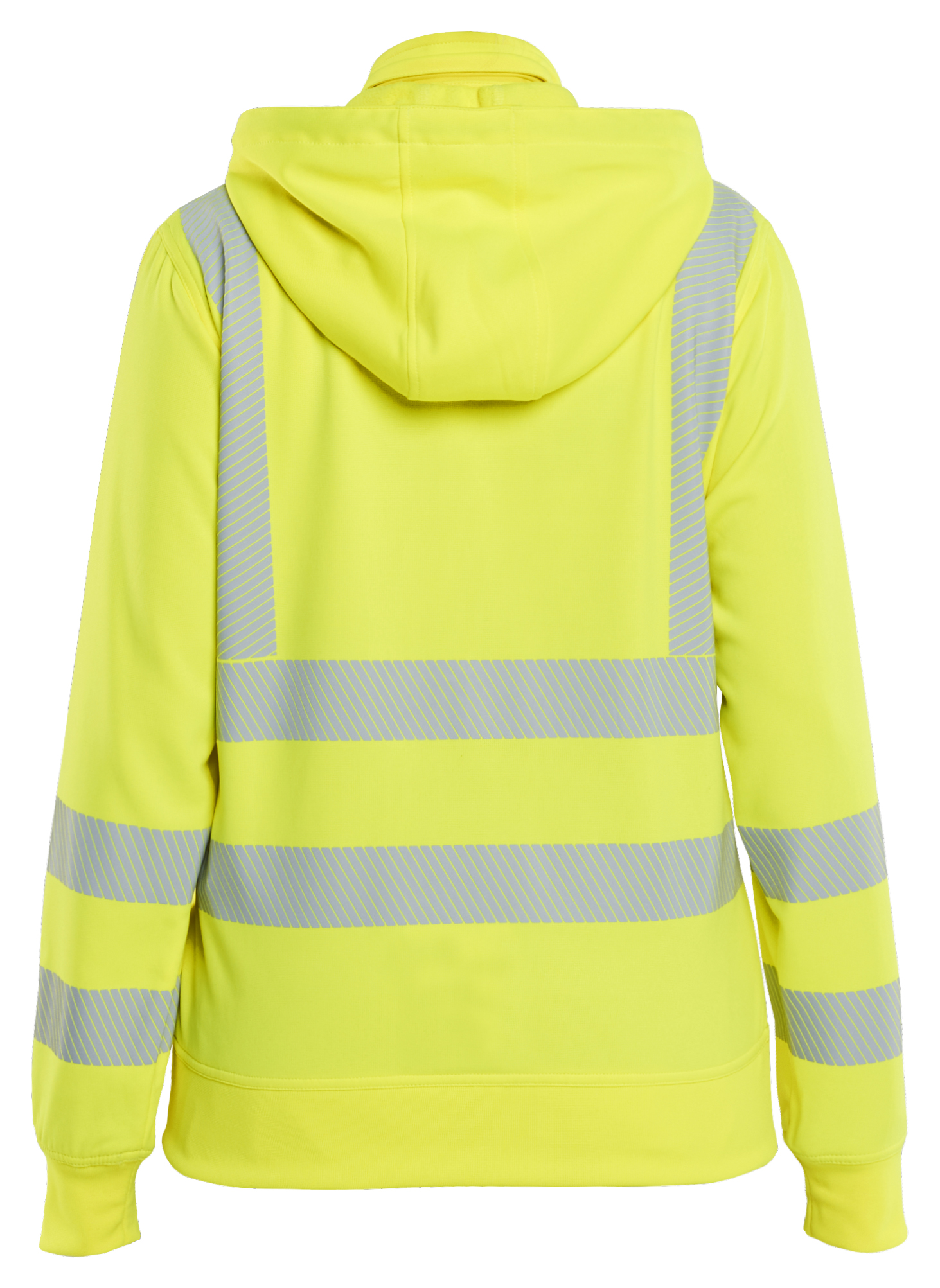 Damen High Vis Sweatjacke mit abnehmbarer Kapuze