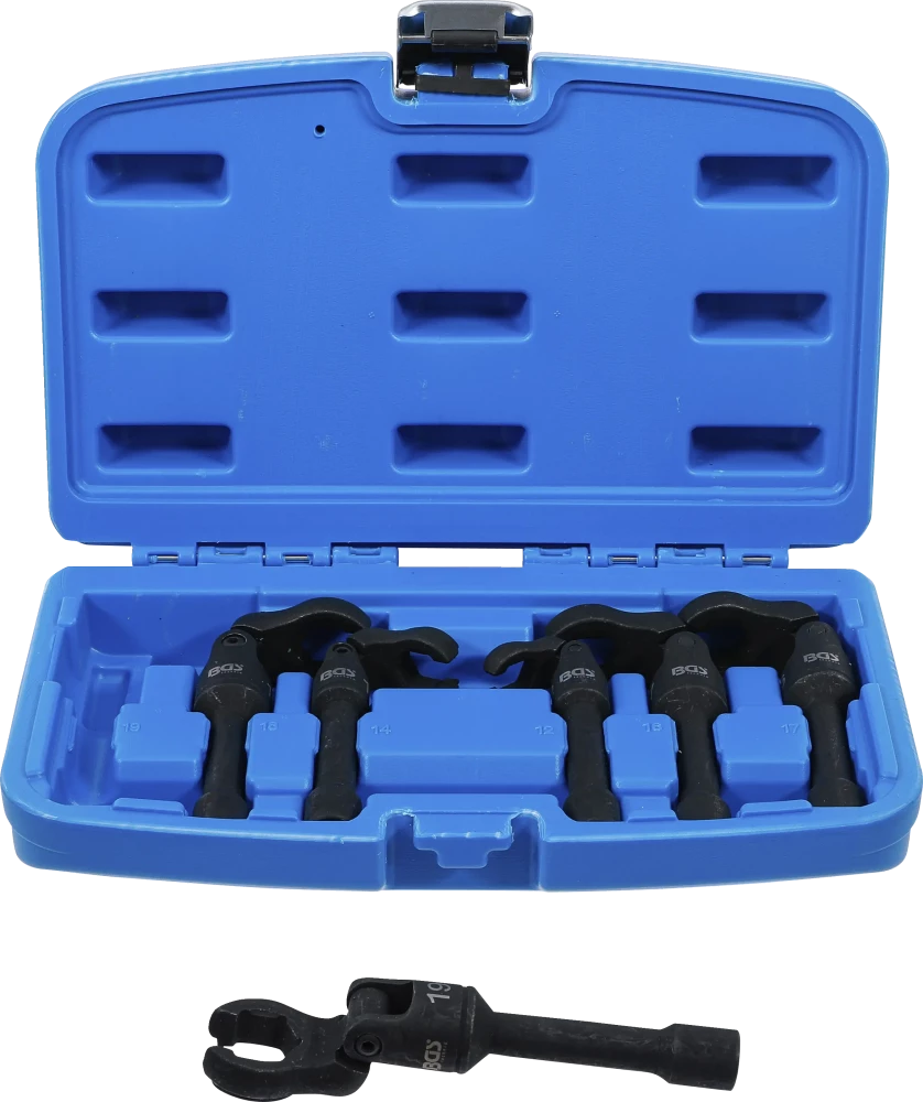 Hahnenfußschlüssel-Satz, Antrieb Innenvierkant 10 mm (3/8"), mit Gelenk, 6-tlg.