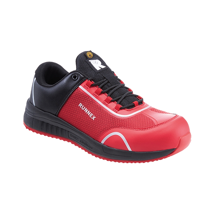 RUNNEX® S1PS-ESD-Sicherheitshalbschuhe SportStar schwarz/rot