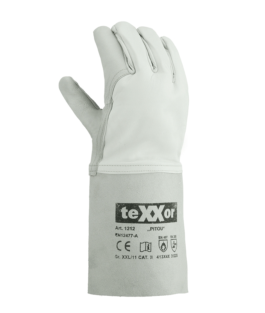 teXXor® Schweißerhandschuhe PITOU natur