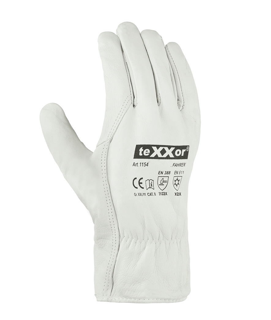 teXXor® Rindnappaleder-Winterhandschuhe FAHRER-WINTER natur
