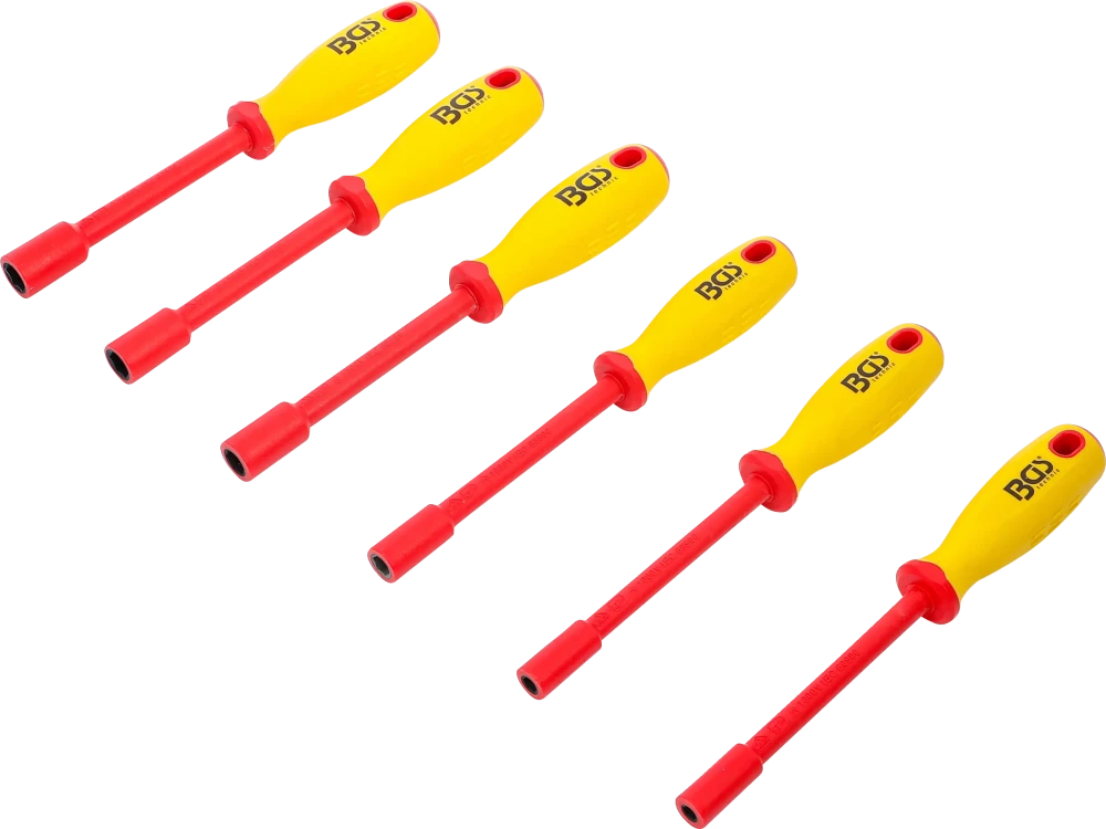VDE-Steckschlüssel-Schraubendreher-Satz, Sechskant, SW 5,5 - 12 mm, 6-tlg.