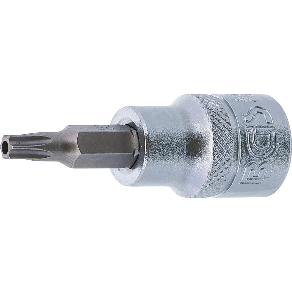 Bit-Einsatz, Antrieb Innenvierkant 10 mm (3/8"), T-Profil (für Torx) mit Bohrung T25