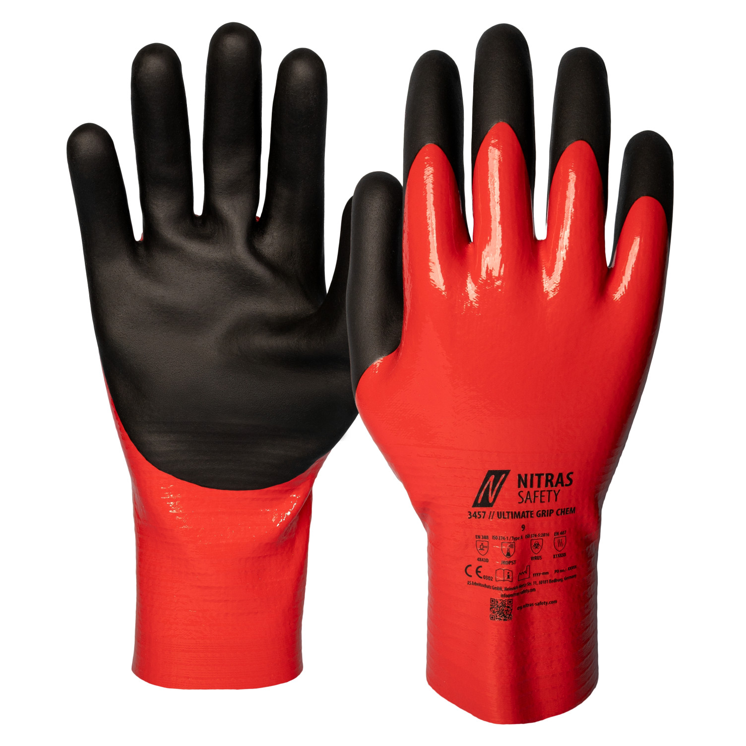 Handschuh ULTIMATE GRIP CHEM Chemikalienschutzhandschuhe