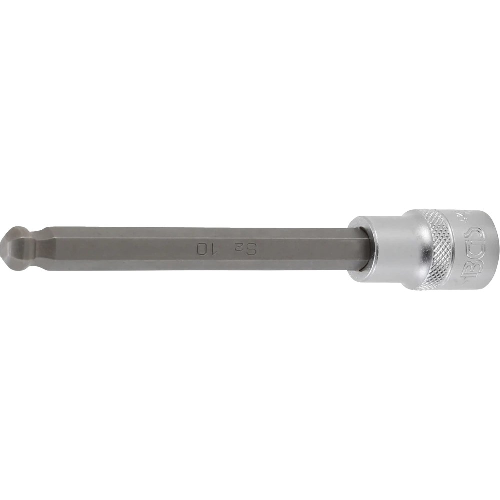 Bit-Einsatz, Länge 140 mm, Antrieb Innenvierkant 12,5 mm (1/2"), Innensechskant mit Kugelkopf 10 mm