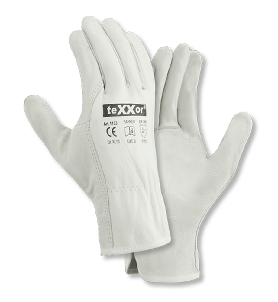 teXXor® Rindnappaleder-Handschuhe FAHRER natur