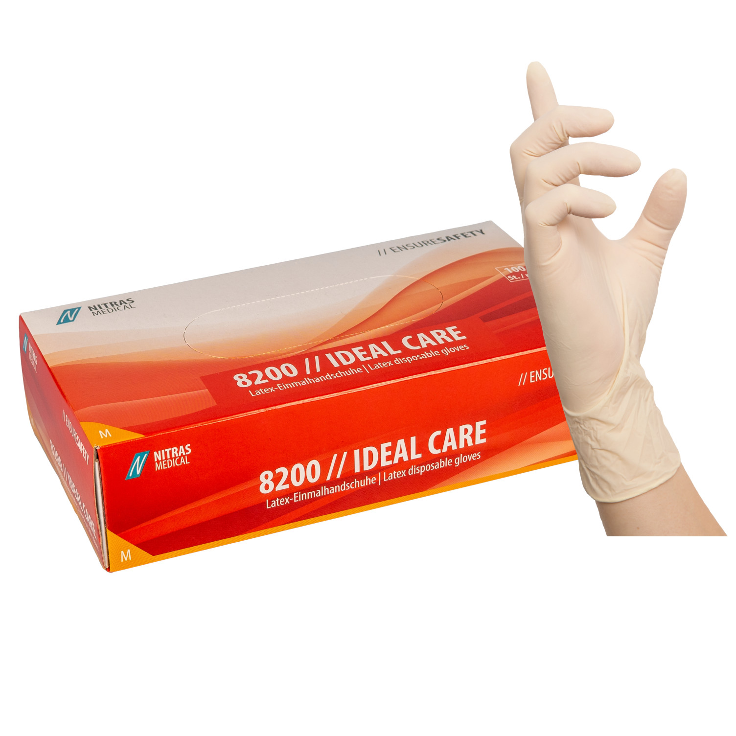 Handschuh IDEAL CARE Latex-Einmalhandschuhe