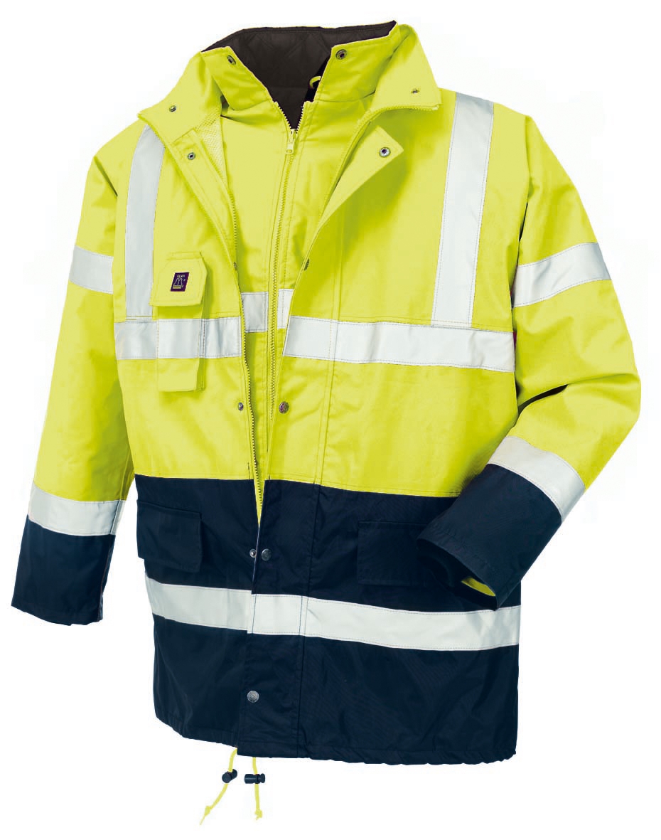 teXXor® Warnschutz-Parka CALGARY leuchtgelb/navy
