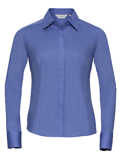 Bluse – Ladies' Long Sleeve Fitted Polycotton Poplin Shirt