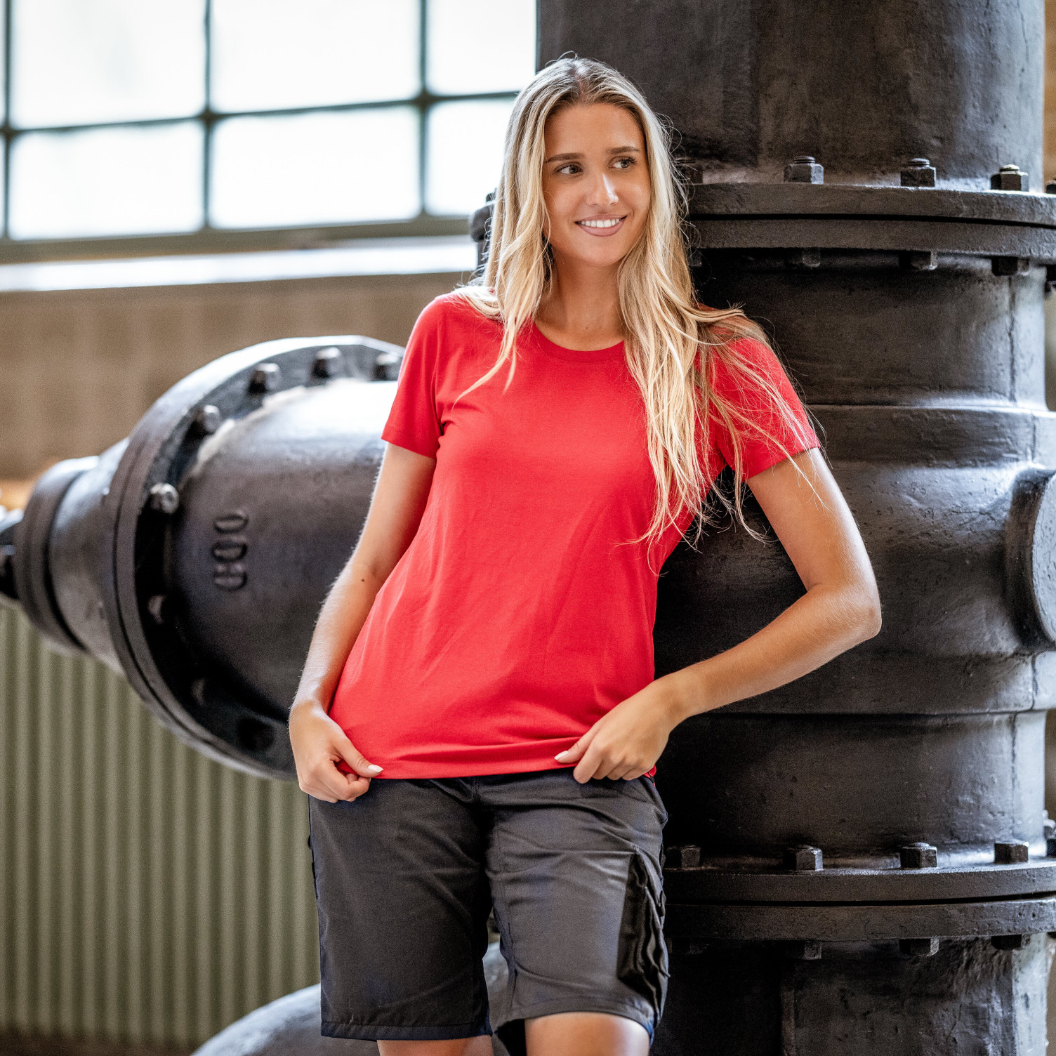 T-Shirt MOTION TEX PLUS rot / uni