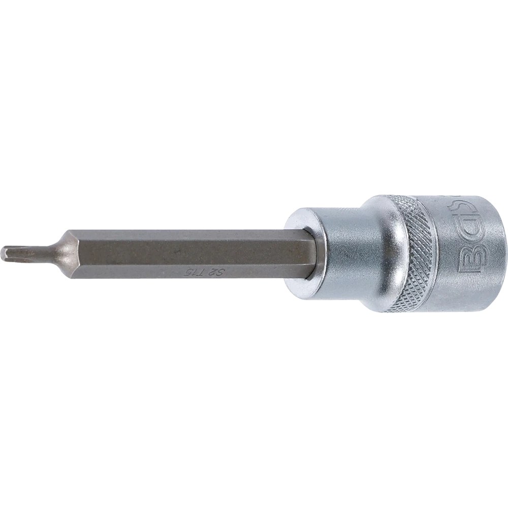 Bit-Einsatz, Länge 100 mm, Antrieb Innenvierkant 12,5 mm (1/2"), T-Profil (für Torx) T15