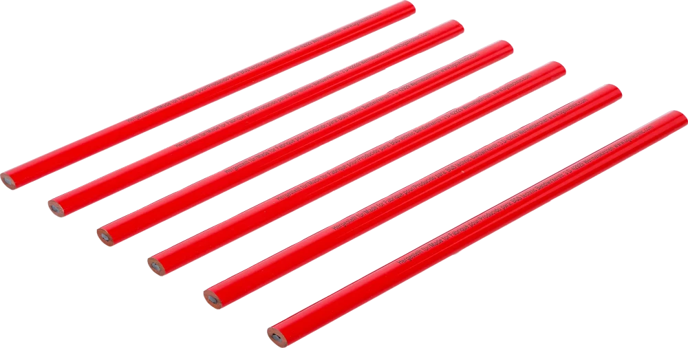 Zimmermannsbleistifte, 250 mm, 6-tlg.