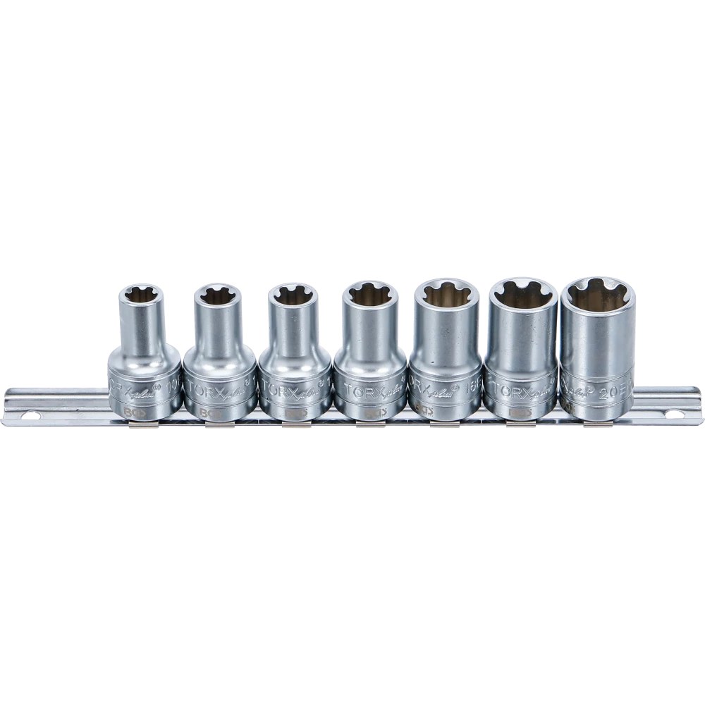 Steckschlüssel-Einsatz-Satz T-Profil Plus (für Torx Plus), Antrieb Innenvierkant 10 mm (3/8"), SW 10EP - 20EP, 7-tlg.