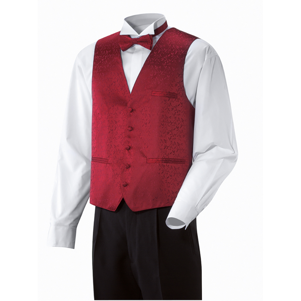 Herren Weste, rot floral