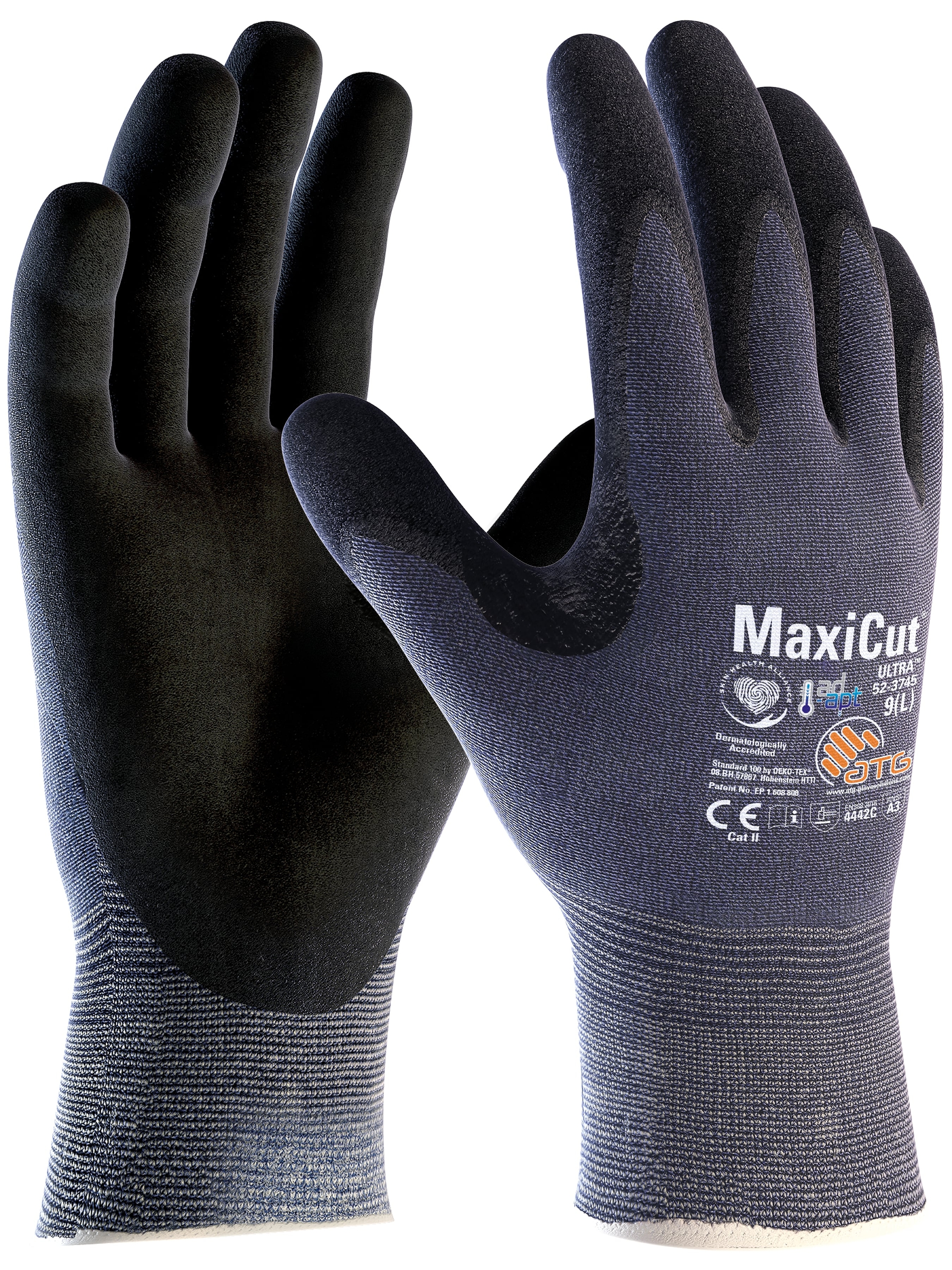 MaxiCut® Ultra™ AD-APT® Schnittschutz-Strickhandschuhe (52-3745) blau/schwarz