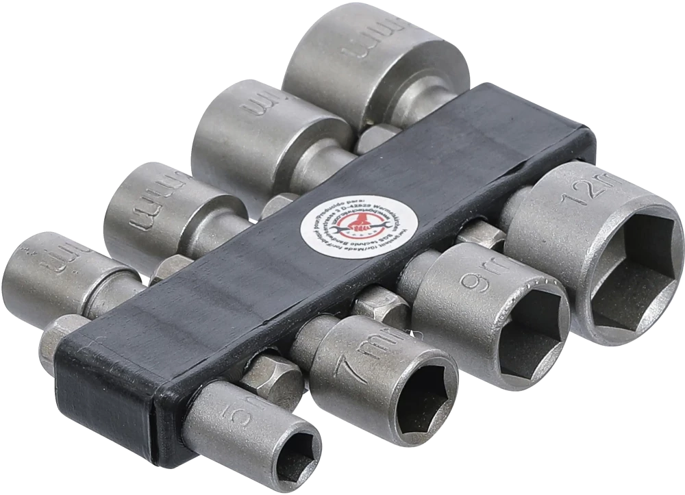 Steckschlüssel-Bit-Satz, Antrieb Außensechskant 6,3 mm (1/4"), SW 5 - 13 mm, 8-tlg.