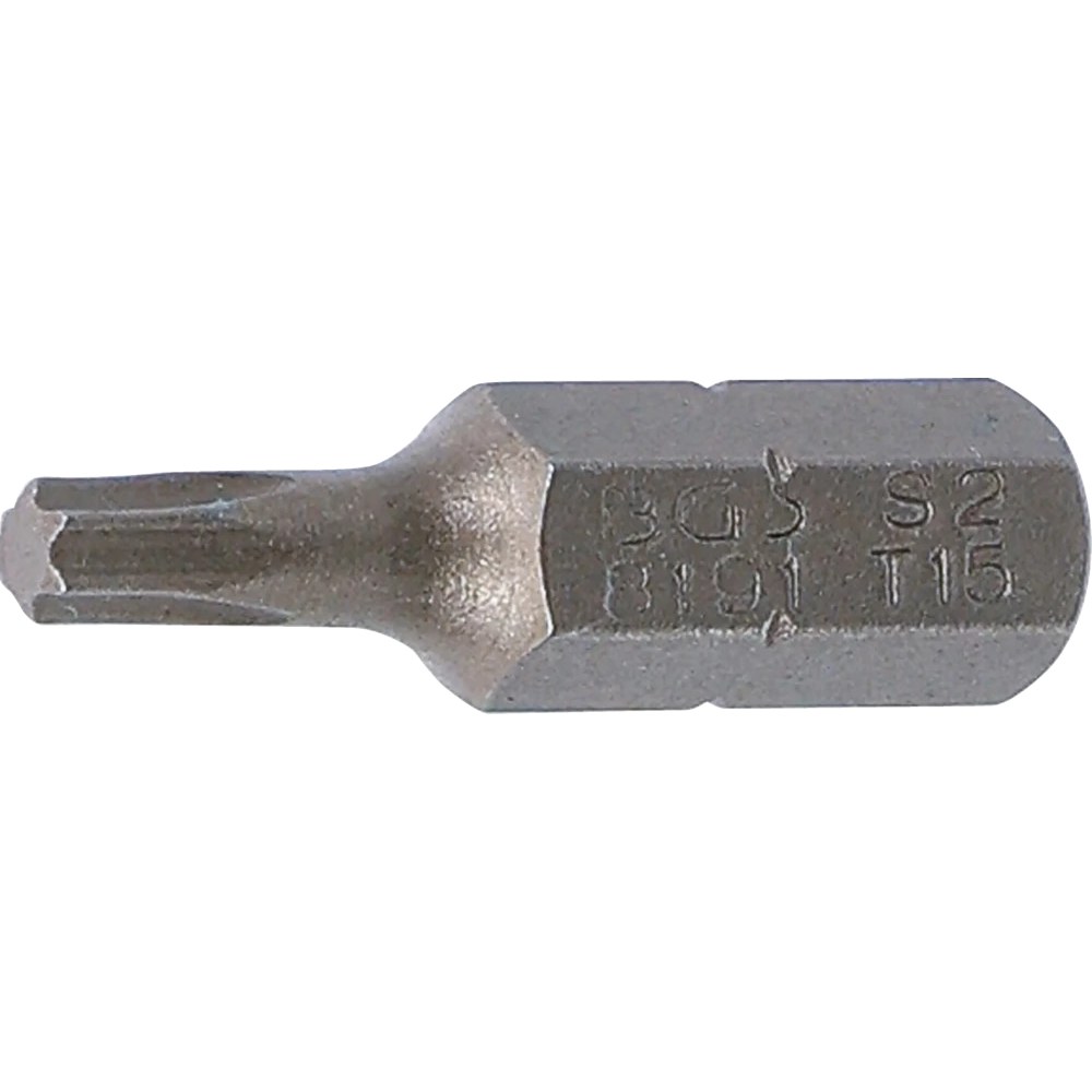 Bit, Länge 25 mm, Antrieb Außensechskant 6,3 mm (1/4"), T-Profil (für Torx) T15