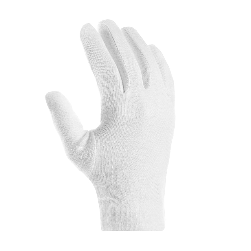 teXXor® Baumwolltrikot-Handschuhe MITTELSCHWER mit Schichtel weiß gebleicht