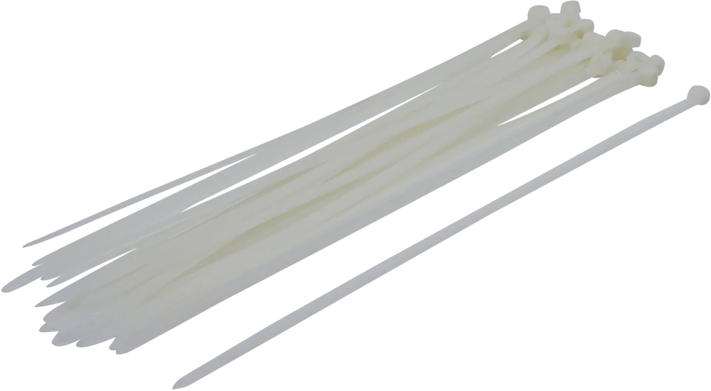Kabelbinder-Sortiment, weiß, 8,0 x 400 mm, 30-tlg.