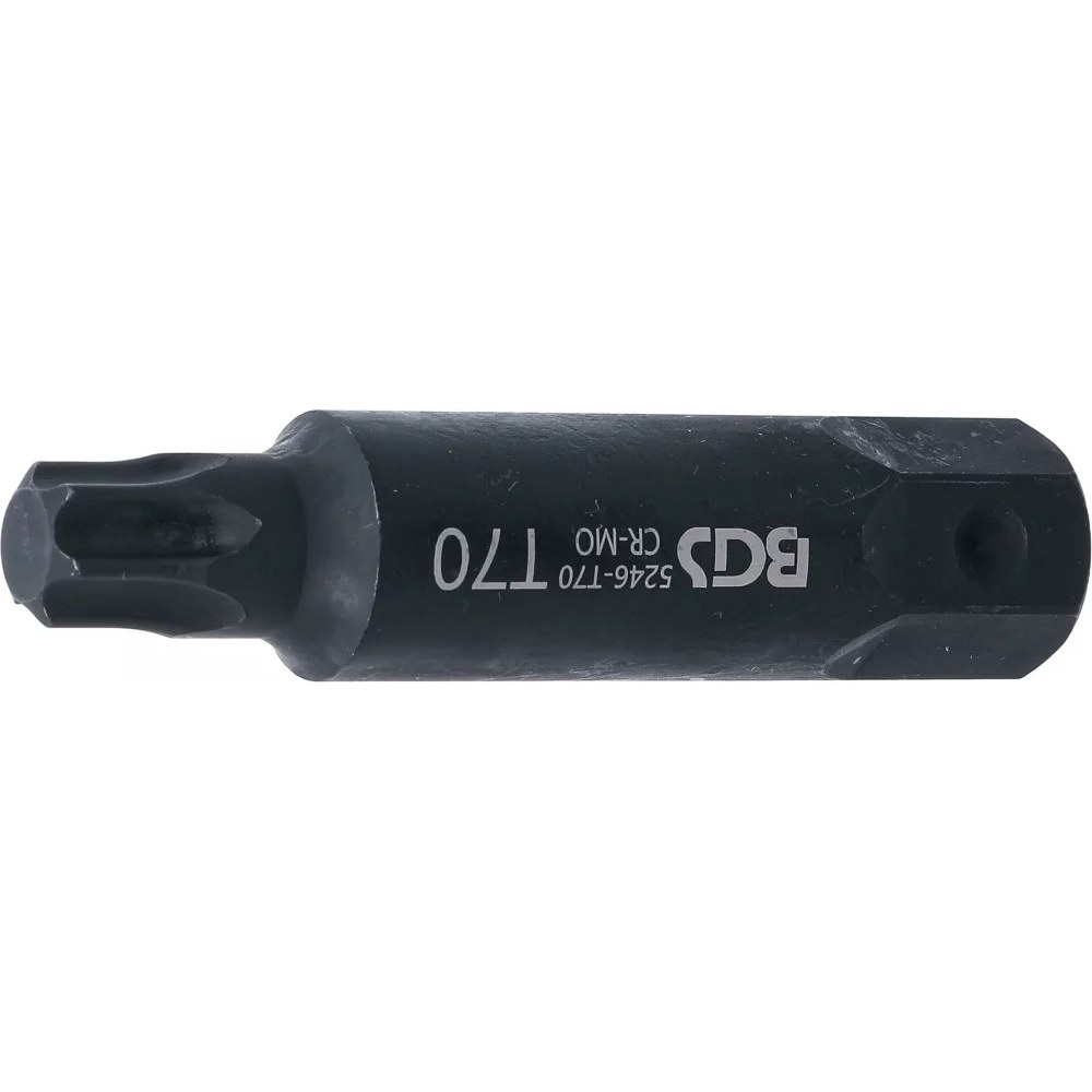 Bit, Länge 100 mm, Antrieb Außensechskant 22 mm, T-Profil (für Torx) T70