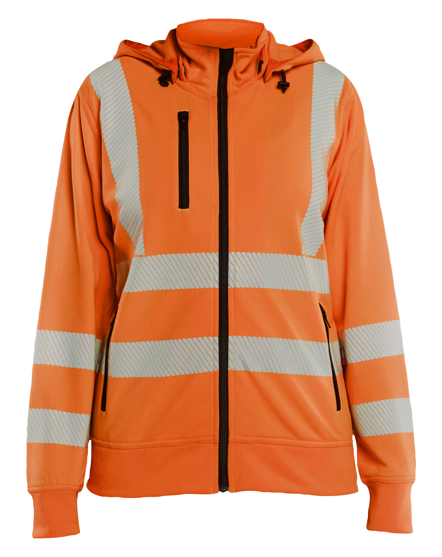 Damen High Vis Sweatjacke mit abnehmbarer Kapuze