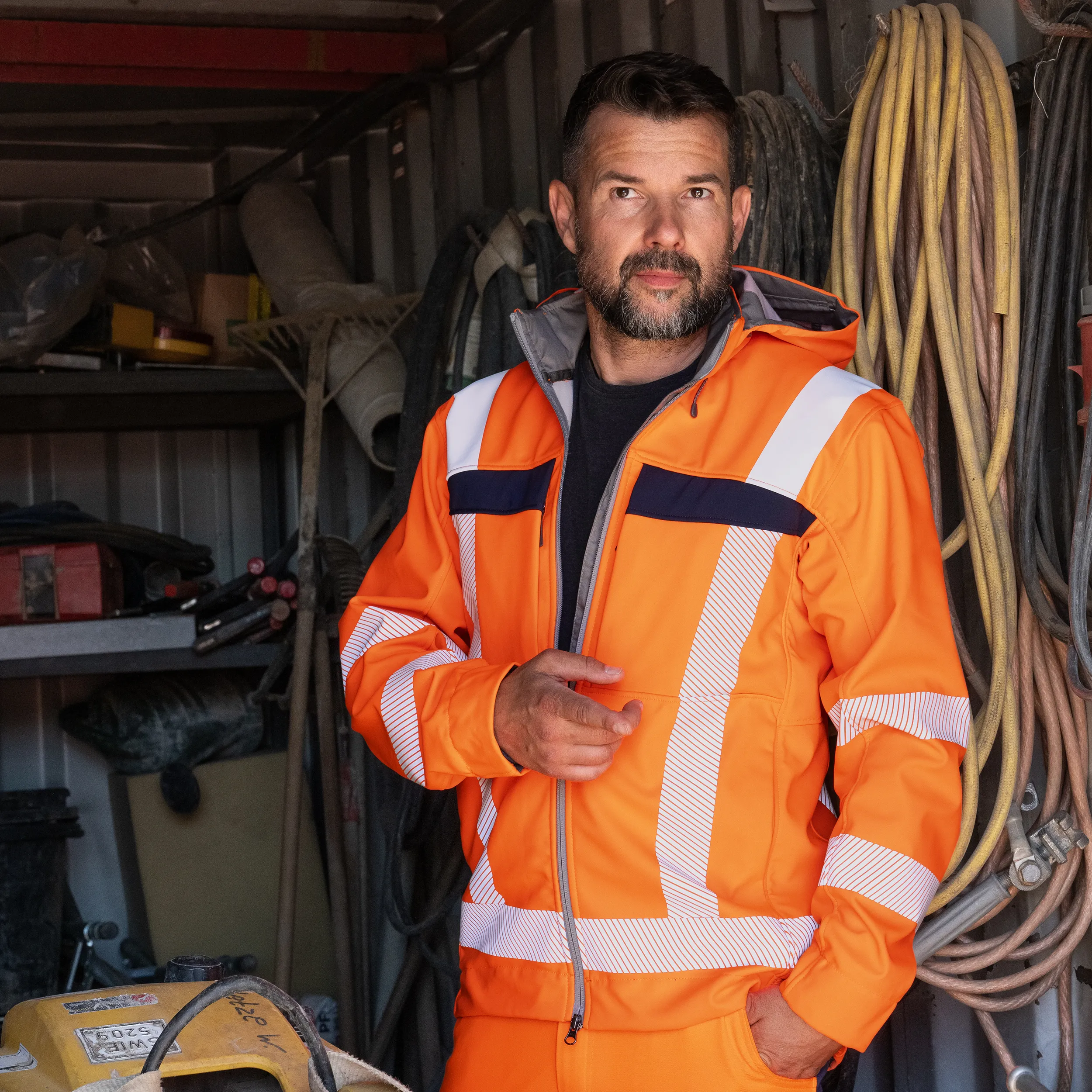 Hybrid-Softshelljacke "Allround-Warnschutz" – wasserdicht & atmungsaktiv