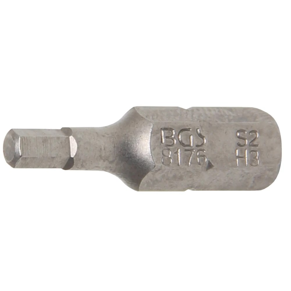 Bit, Länge 25 mm, Antrieb Außensechskant 6,3 mm (1/4"), Innensechskant 3 mm
