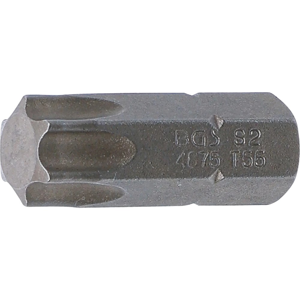 Bit, Länge 30 mm, Antrieb Außensechskant 10 mm (3/8"), T-Profil (für Torx) T55