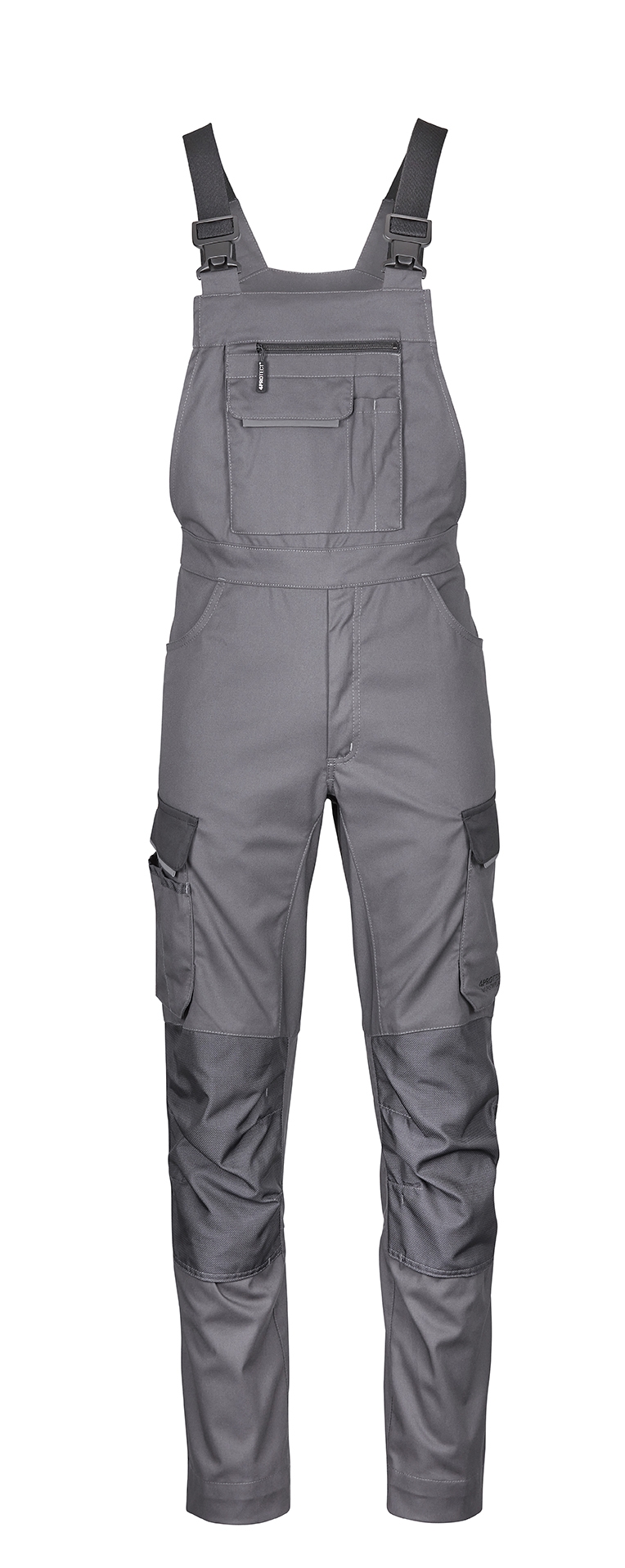 4PROTECT® Workwear Latzhose grau/schwarz