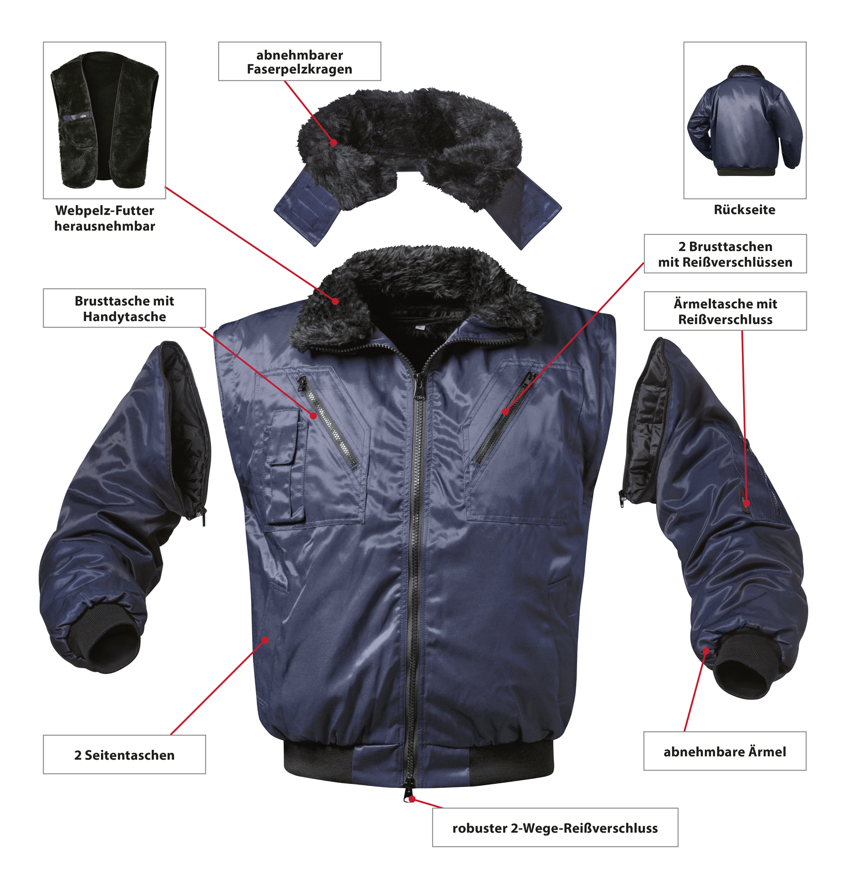Pilotjacke Bergen