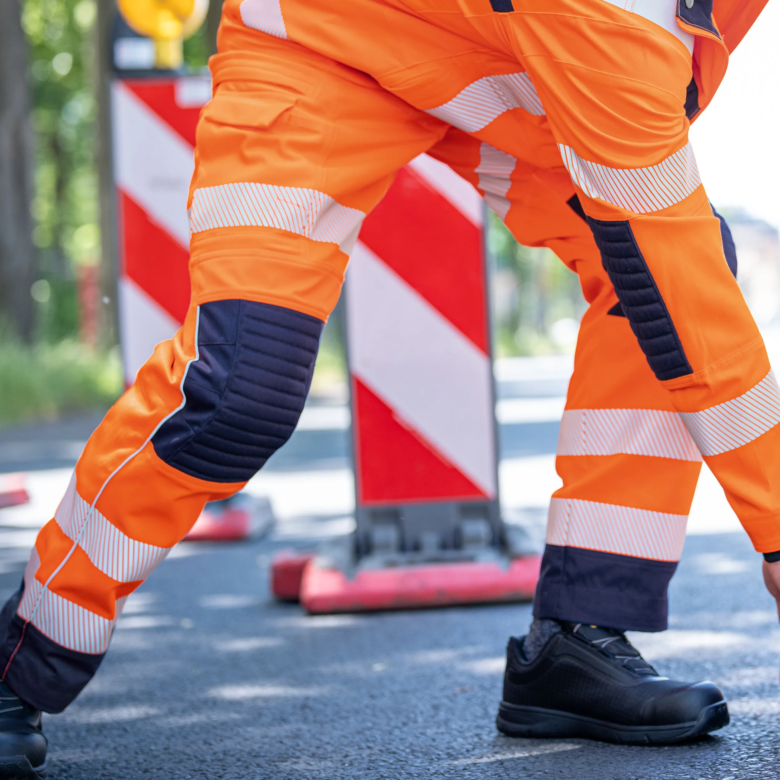 Stretch-Arbeitslatzhose "Allround Warnschutz" mit UV-Schutz