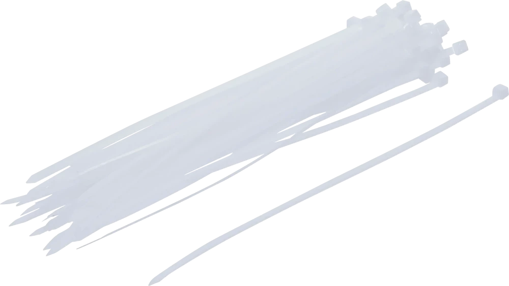 Kabelbinder-Sortiment, weiß, 4,8 x 250 mm, 50-tlg.